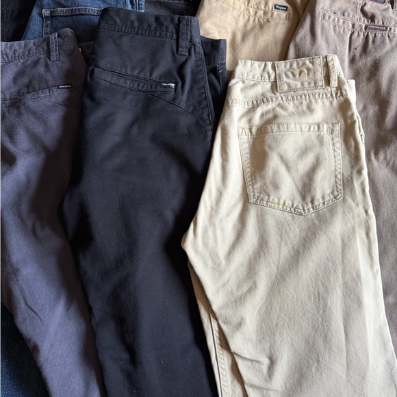 Mens pants lot 30W (Levi , RVCA, volcom, four star, brixton) - Picture 1 of 4